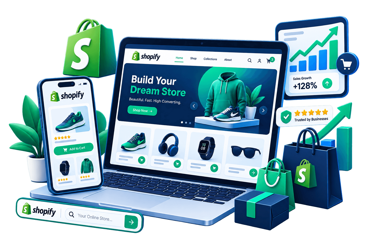Professional Shopify website design and eCommerce store development by Rubal Alam